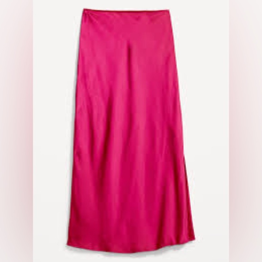 Old Navy Satin Midi Slip Skirt